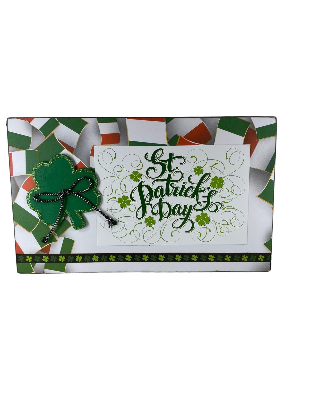AGD St Patricks Decor - Irish Sass Gnome Reversible Inset Box Sign