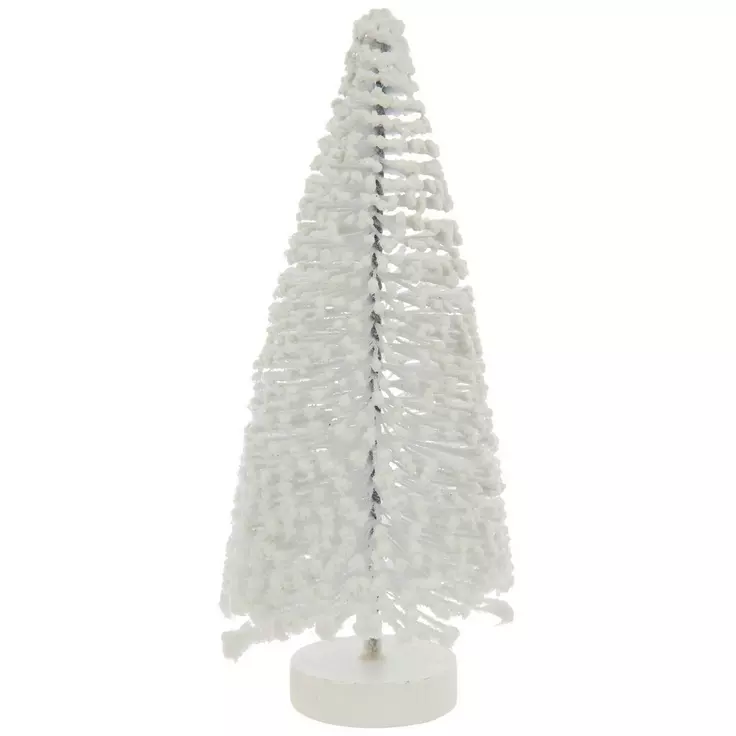 HL Christmas Decor - Pastel Flock Sisal Bottle-brush Tree 6-inch
