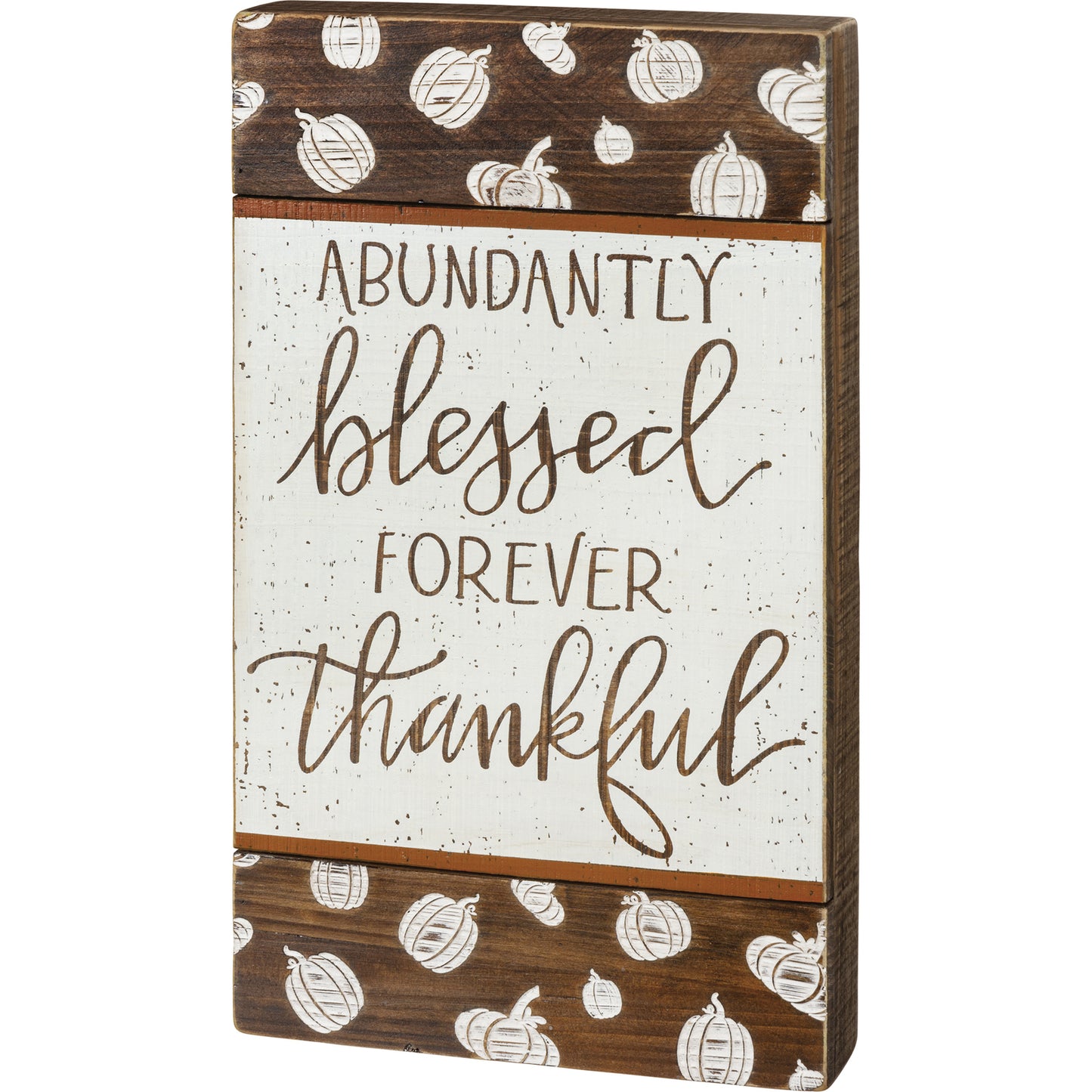 PBK Fall Decor - Abundantly Blessed Forever Grateful Box Sign