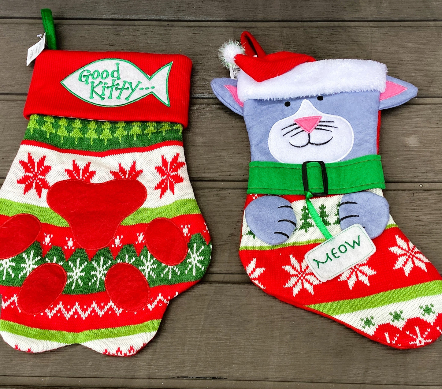 Gerson Christmas Pet Decor - Pet Kitty Cat Puppy Dog Stocking