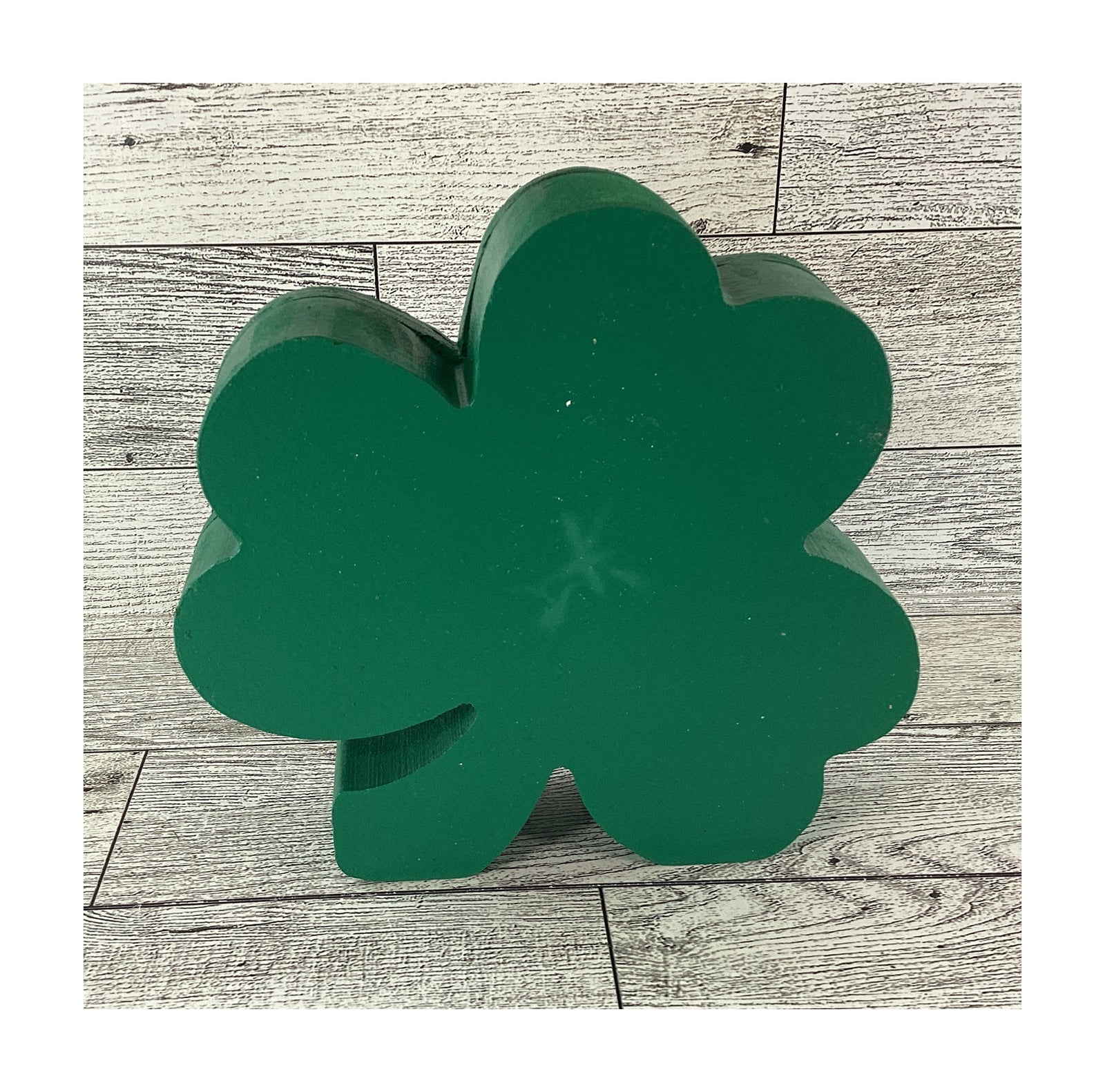 AGD Saint Patrick Decor - Irish Shamrock Chunky Wood Shaker Sitter