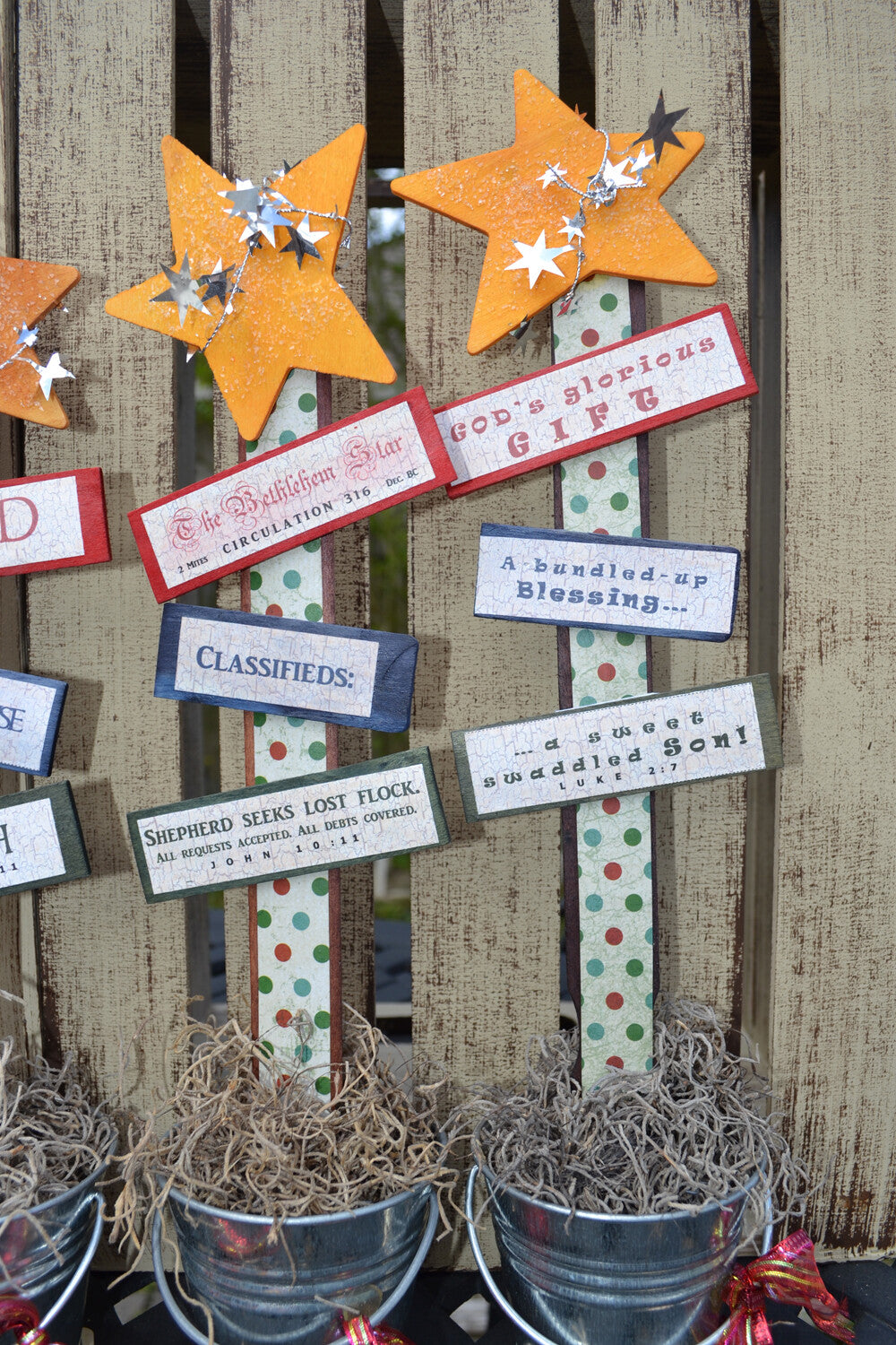 AGD CHRISTmas Decor - Prim Bethlehem Stable - PSP #8 4pc Set