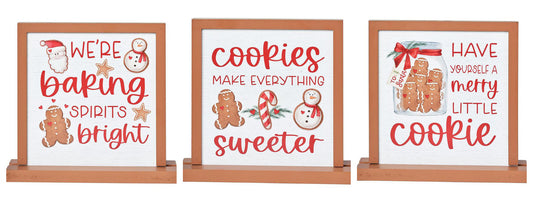 Blossom Bucket Christmas Decor - Gingerbread Cookie Sign