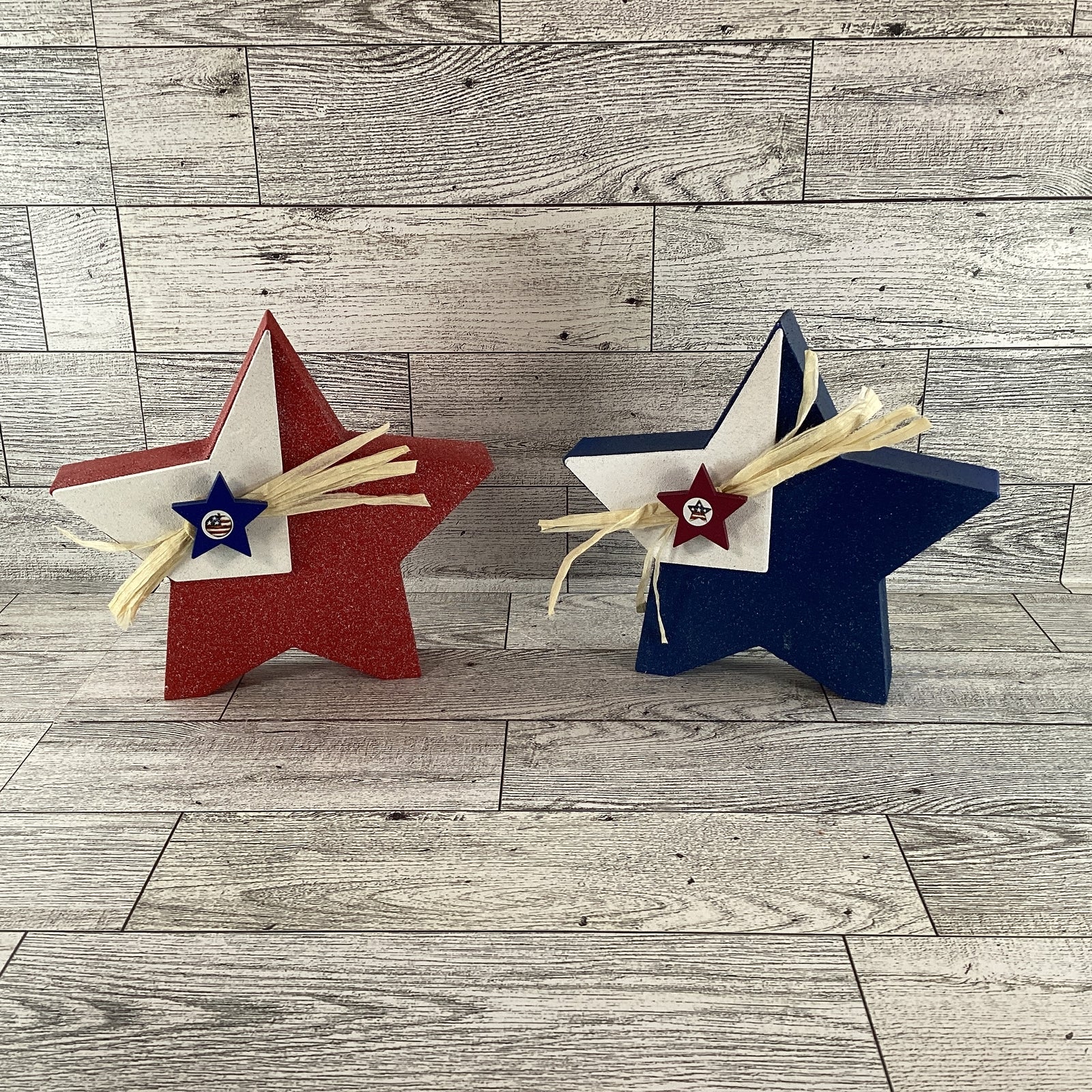 AGD Patriotic Decor - Duty Honor Country Beaded Reversible Sign  Stars 3pc