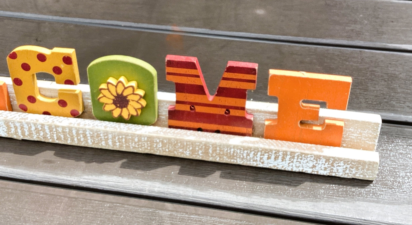 AGD Fall Craft Decor - Welcome Sunflower Farmhouse Long Mantel Sign