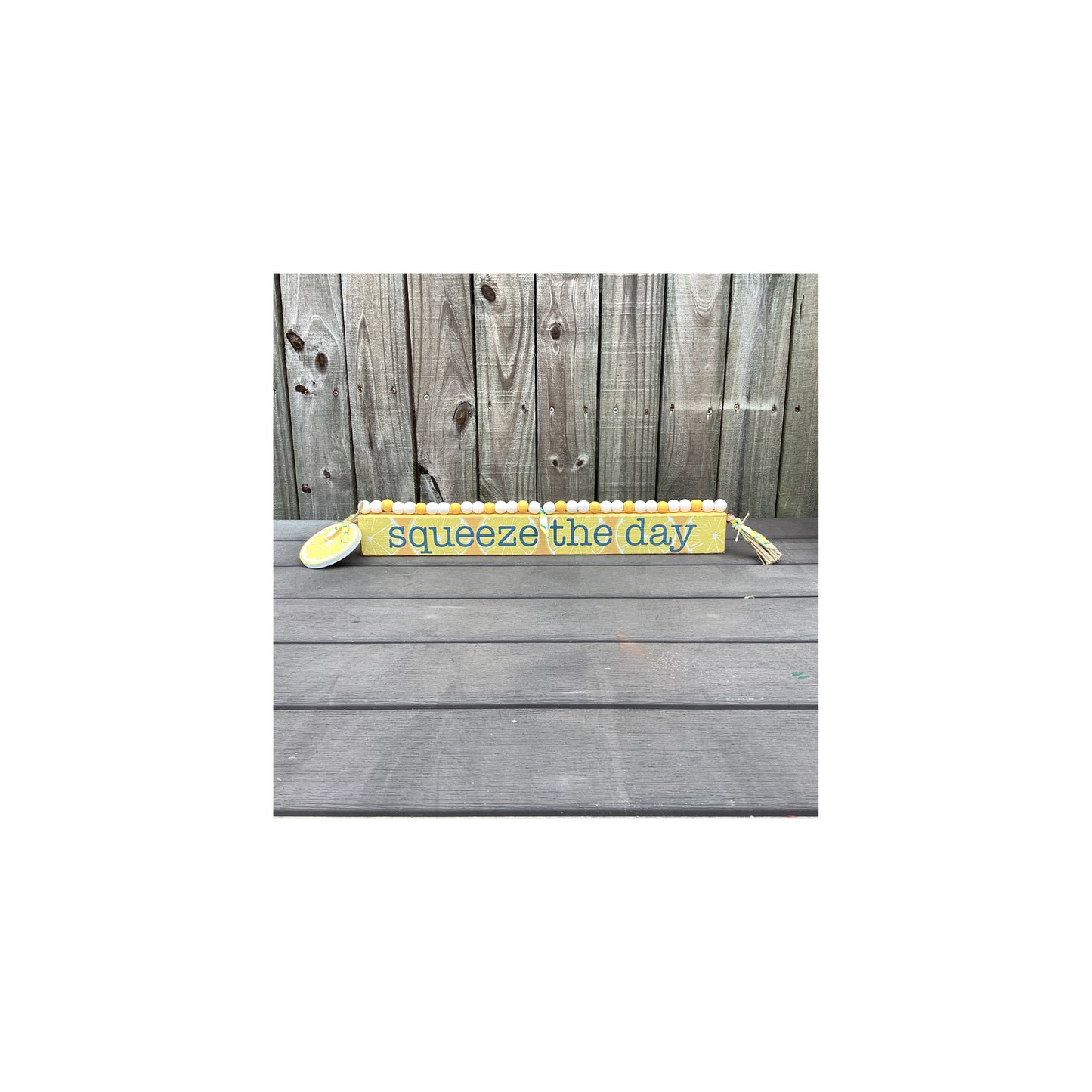 AGD Spring Decor -Summer Lemon Squeeze The Day Long Sign