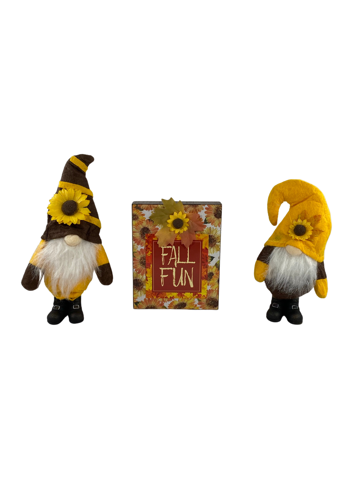 AGD Fall Decor - Fall Fun Grateful Blessed Reversible Sign Gnomes 3pc