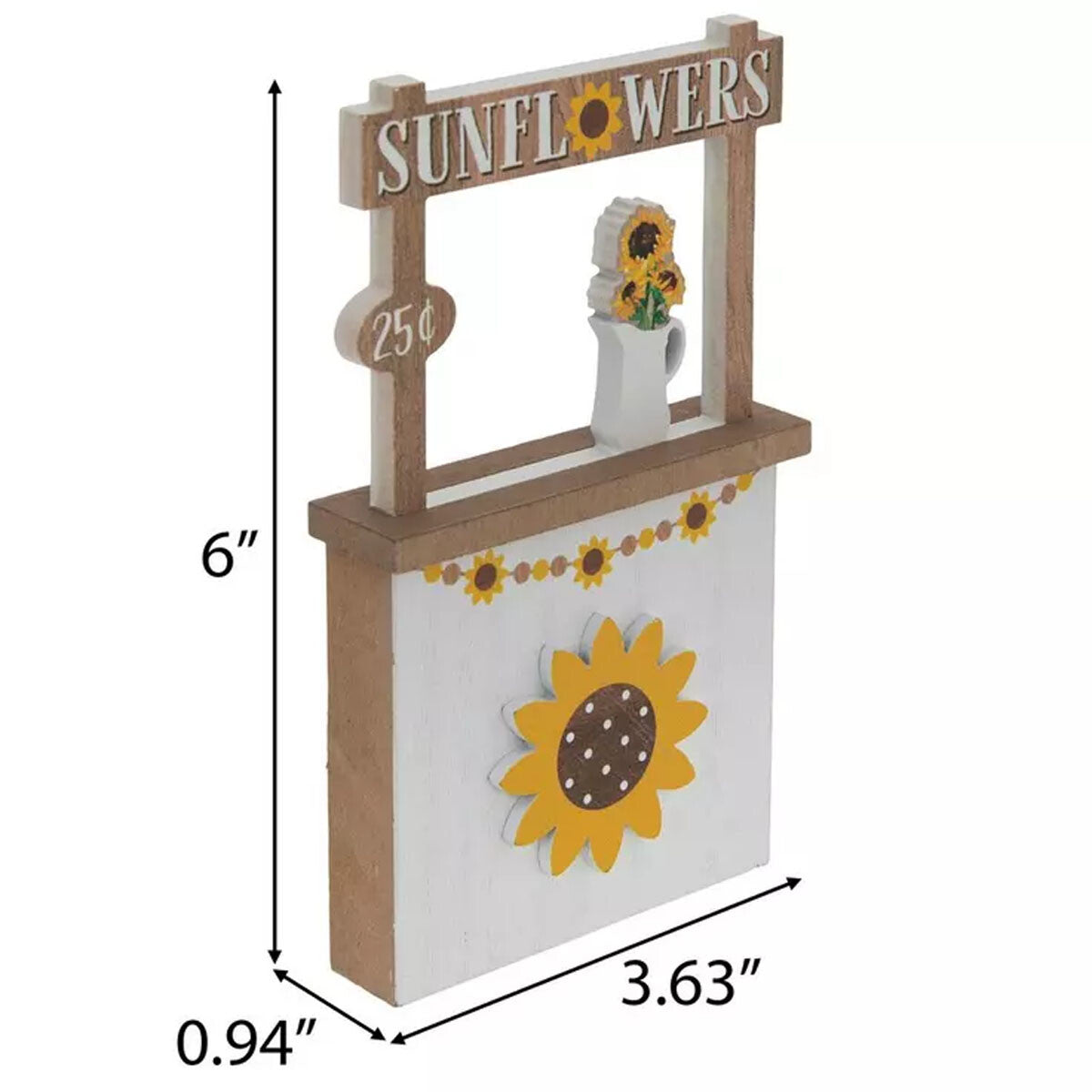 HL Fall Decor - Mini Tabletop Tier Tray Sunflower Booth