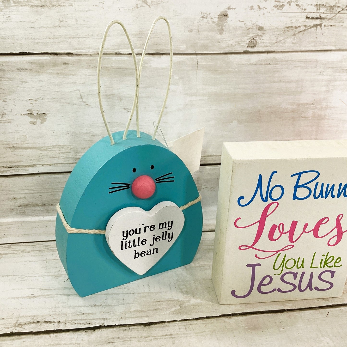HL Easter Decor - Cute Bunny Heads Loves Like Jesus 3pc Set