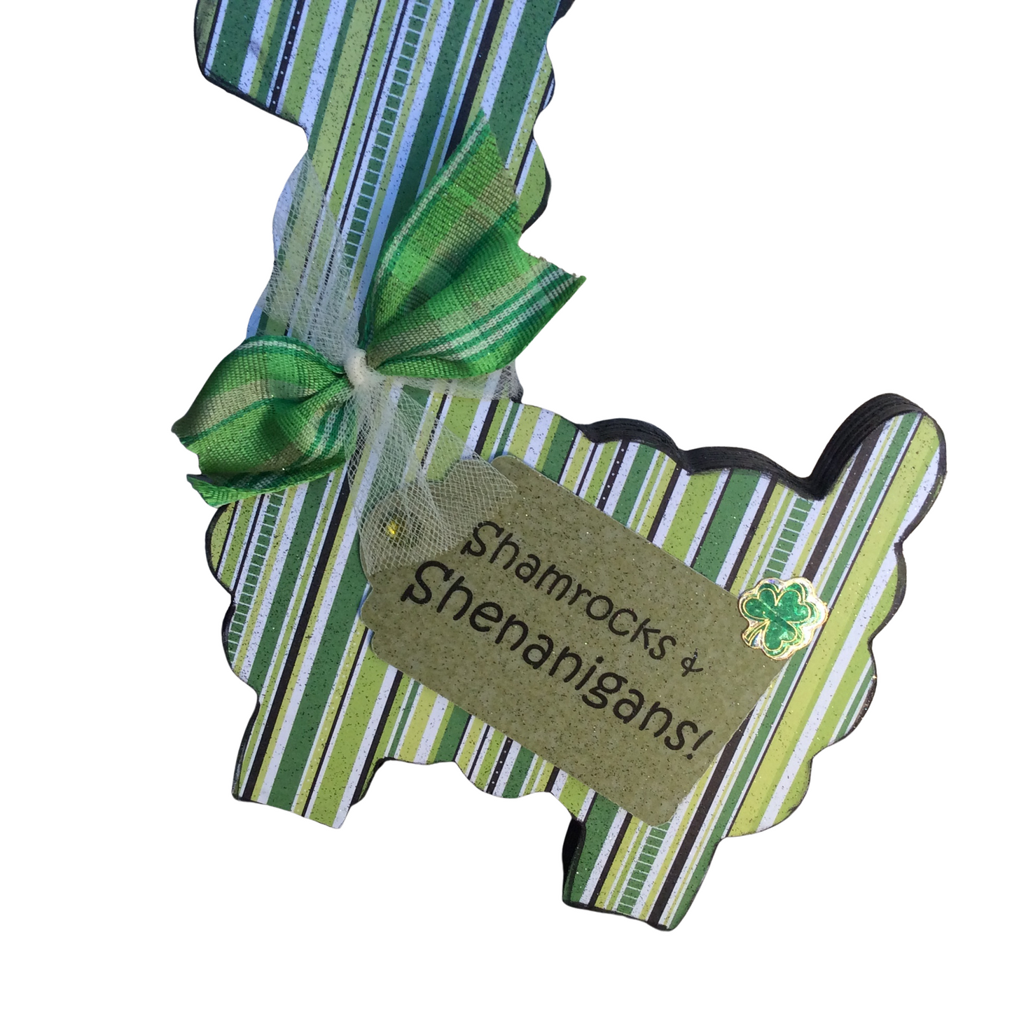 AGD St Patrick's Decor - Shamrocks Shenanigans Malarkey Llamas 2pc Set