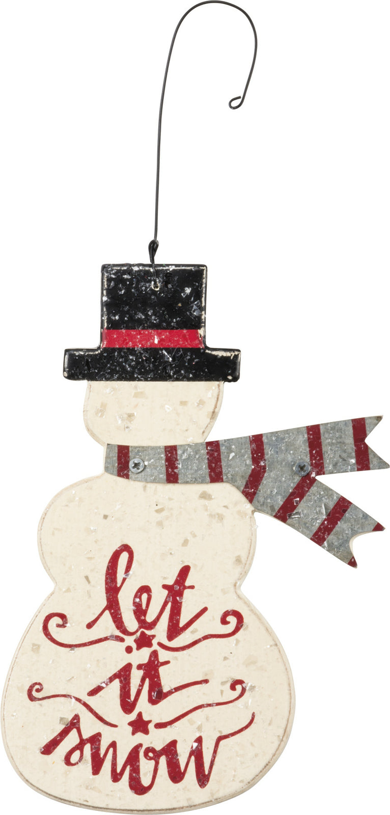 PBK Christmas Decor - Prim Wood Snowman Ornament