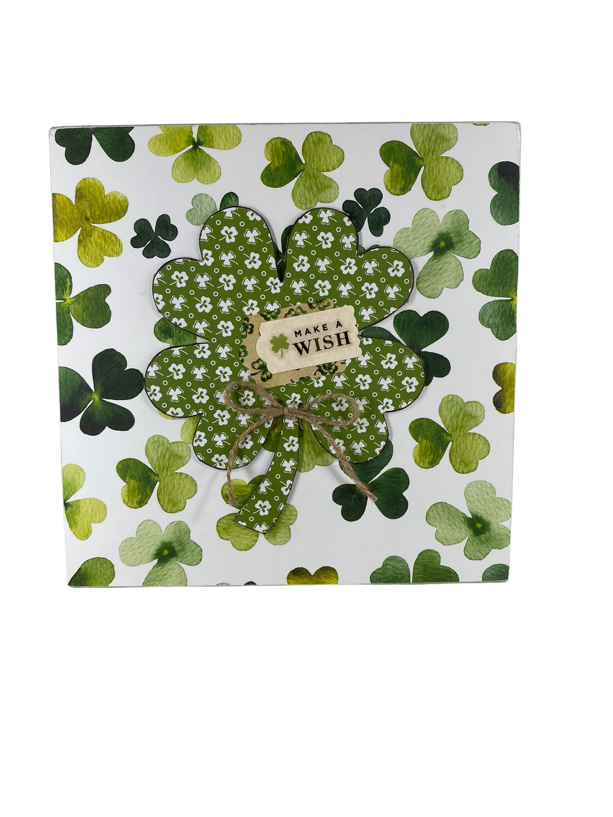 AGD St Patricks Decor - Lucky Friend Gnome Reversible Inset Box Sign