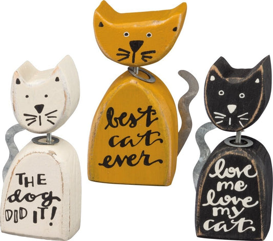 PBK Pet Decor - Prim Chunky Cat Sitters 3pc Set