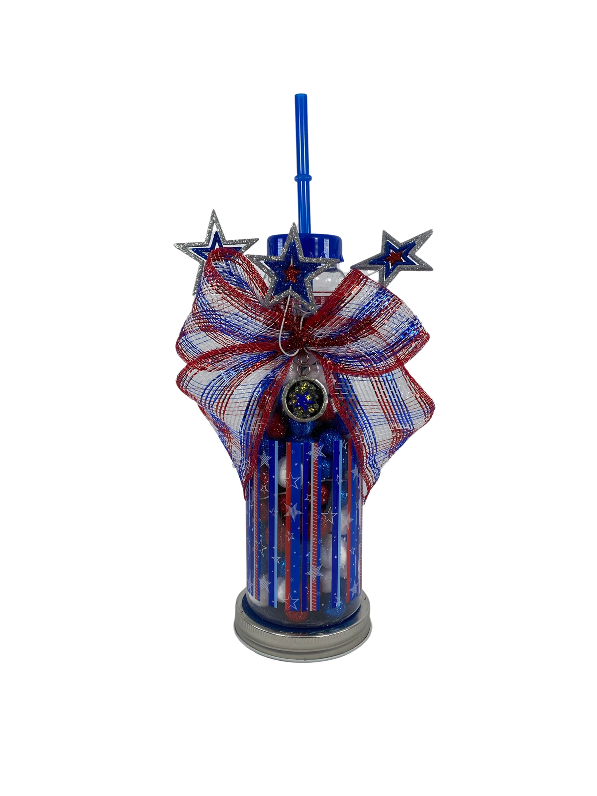 AGD Patriotic Decor - July 4th Lighted Bottle Display
