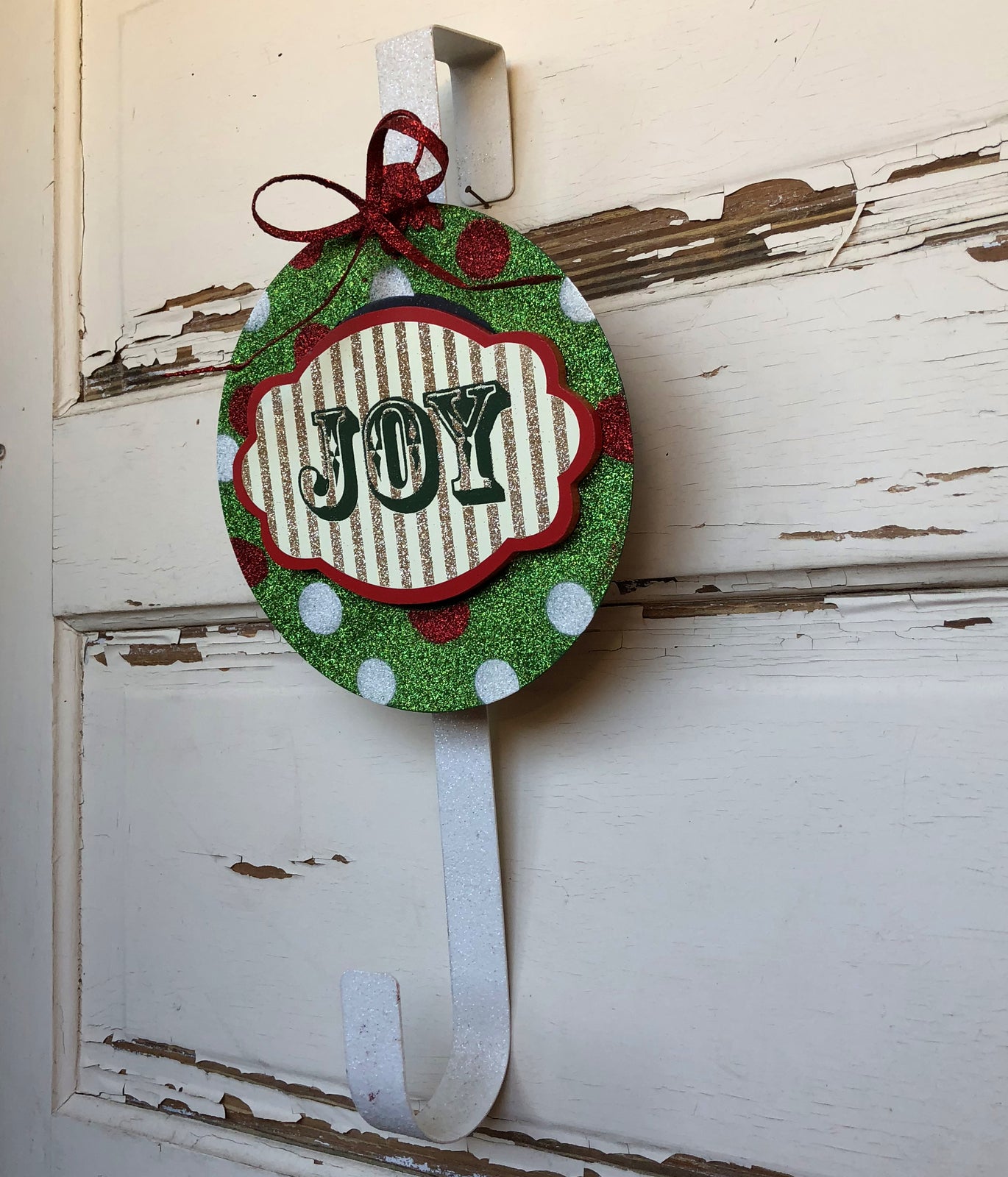 AGD Christmas Decor - Designer JOY Bulb Wreath Door Hanger