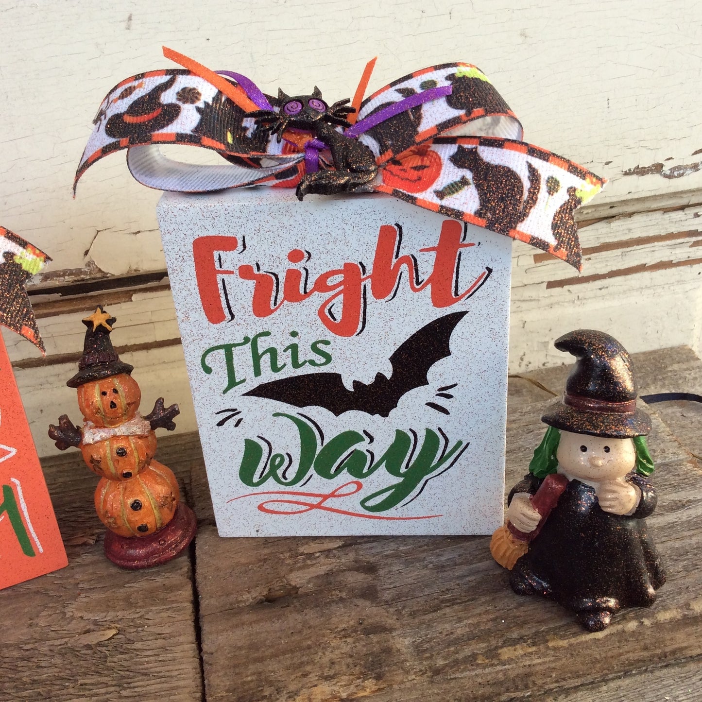 AGD Halloween Decor - Cute Witch Cauldron Spookiest  Fright Bundle 5pc Set