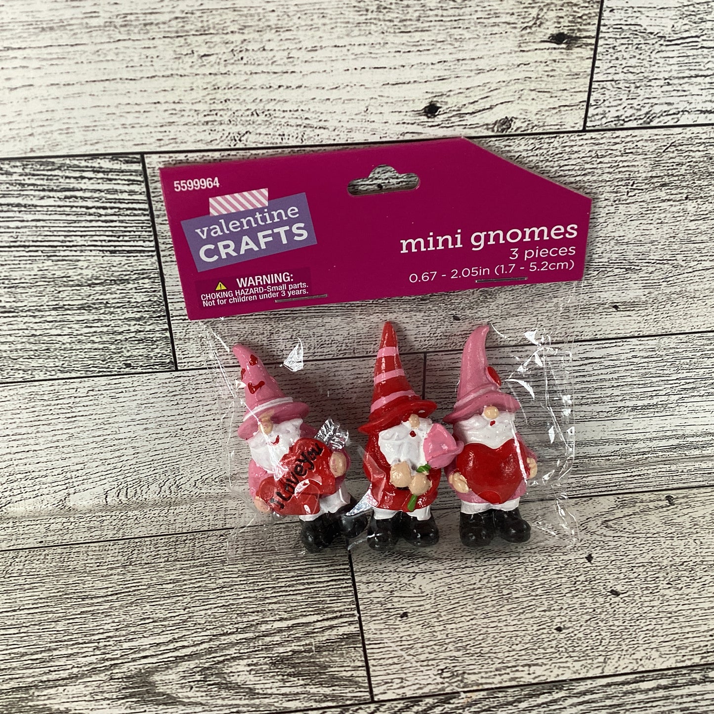 HL Valentine Craft Decor - Miniature Fairy Garden Resin Gnomes 3pc