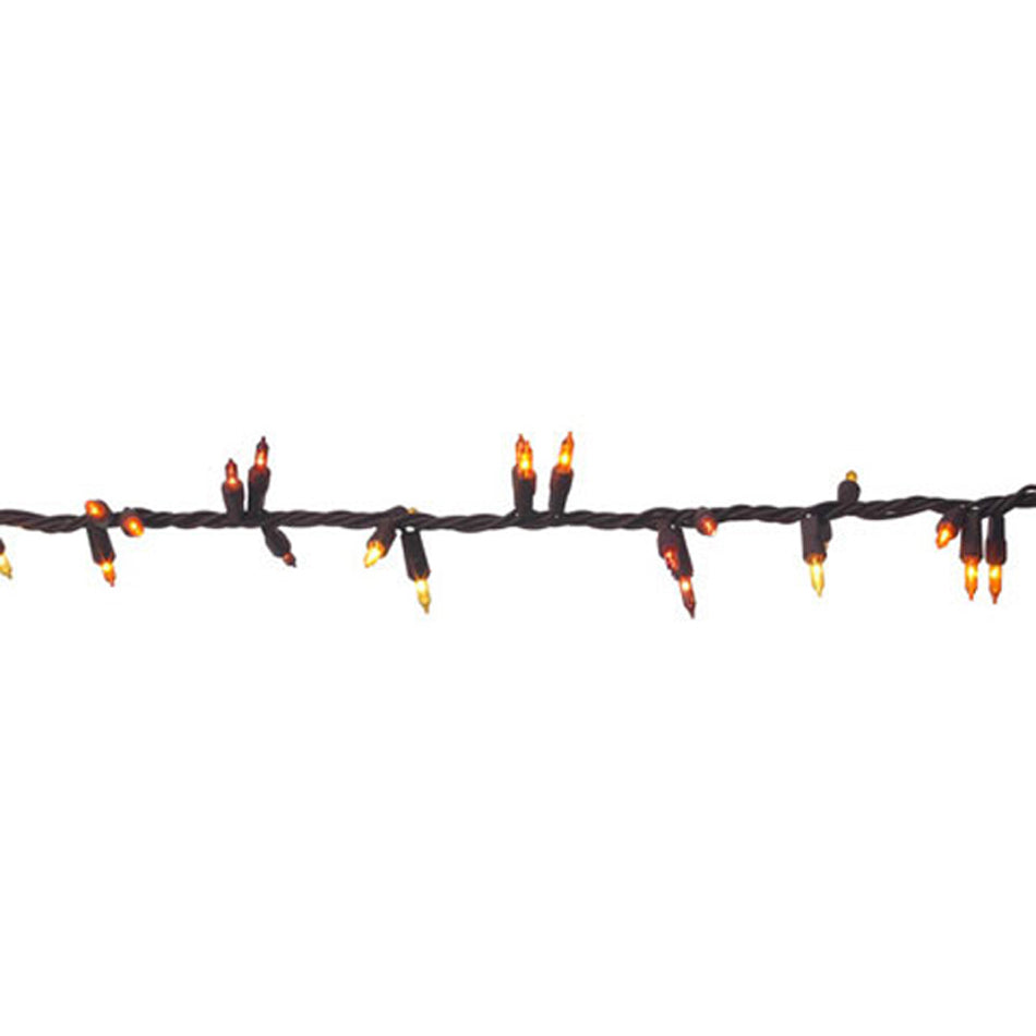 Darice Halloween Decor - 150ct Candy Corn Cluster Lights on Black Cord Strand