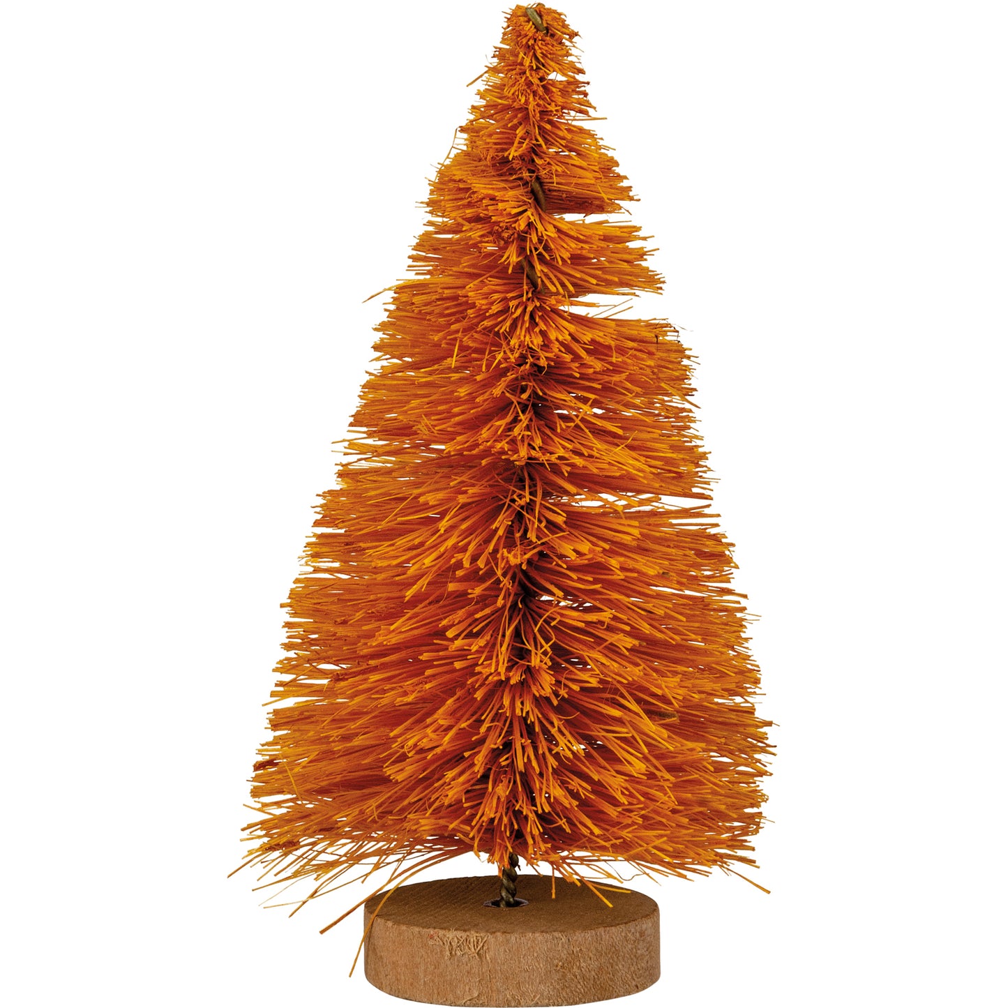 PBK Fall Decor - Small Brown Rust Tan Sisal Bottlebrush Trees 3pc Set