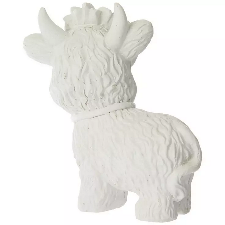 HL Fall Craft Supply - DIY Unfinished Adorable Resin Highland Cows 3pc Set