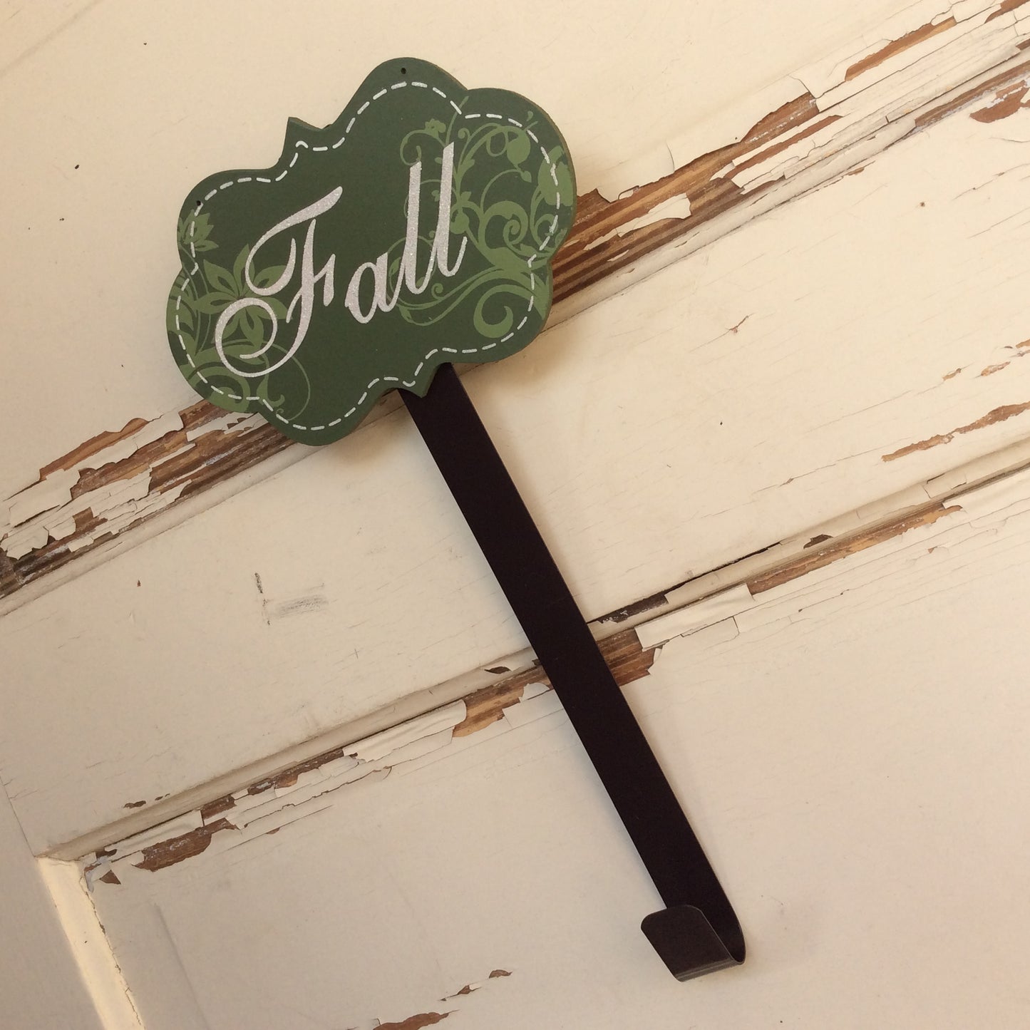 AG Designs Fall Wreath Hanger - Green FALL Glitter Signs