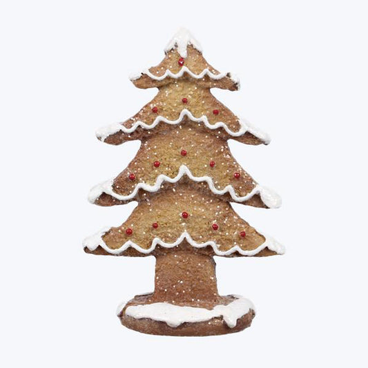 YI Christmas Decor - Small Gingerbread  Tree Figurine 4inch