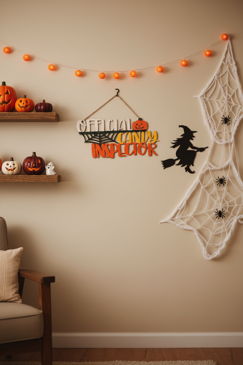 AGSD Halloween Decor - Official Candy Collector Wall Door Wreath Sign