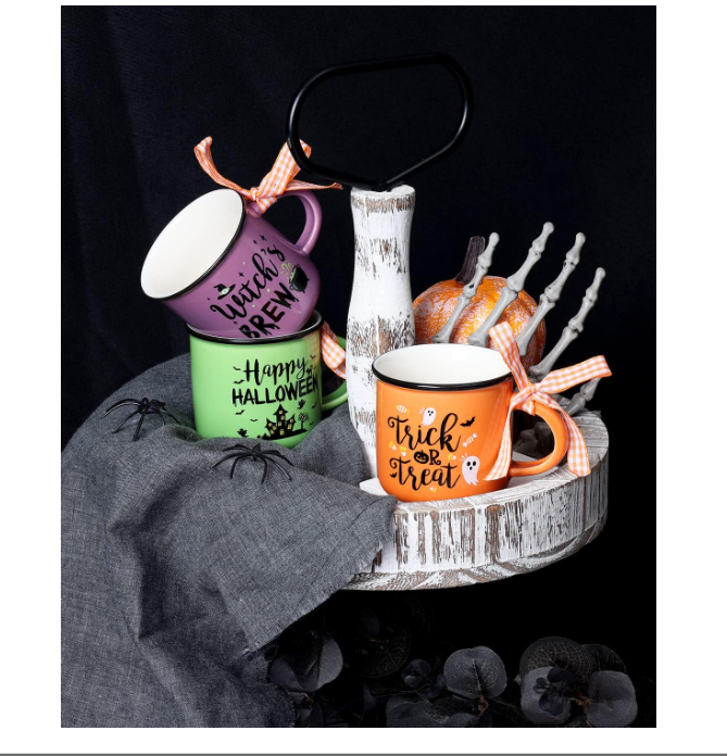 AZ Halloween Decor - Mini Coffee Latte Expresso Hot Chocolate Mug 3pc Set
