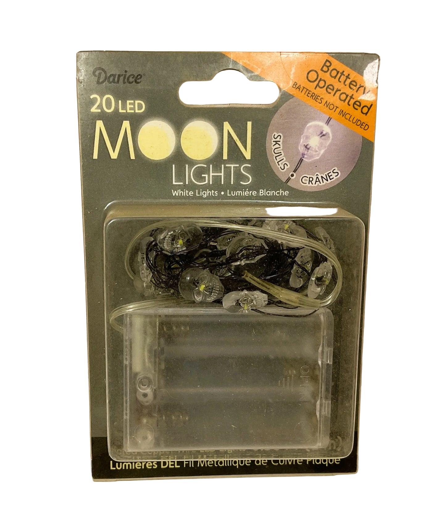 Darice Halloween Decor - Micro LED Skulls Moon Lights
