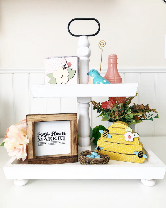 FD Spring Craft Decor - DIY Wood Summer Bee Hive Chunky Sitter