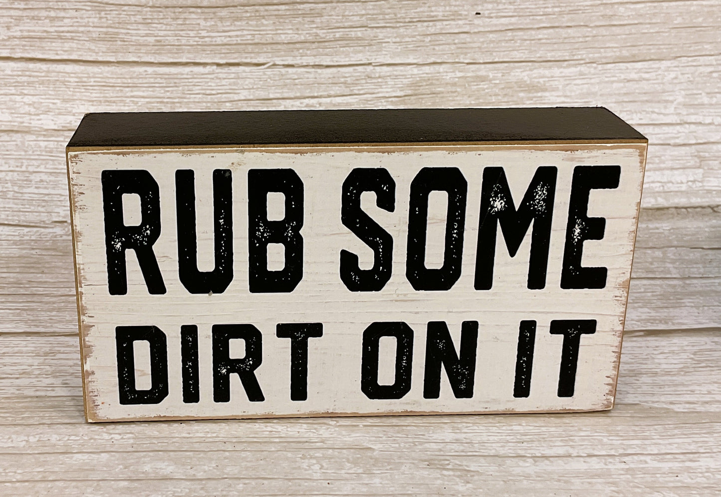 HL Fall Decor - Football Rub Some Dirt On It Box Sign