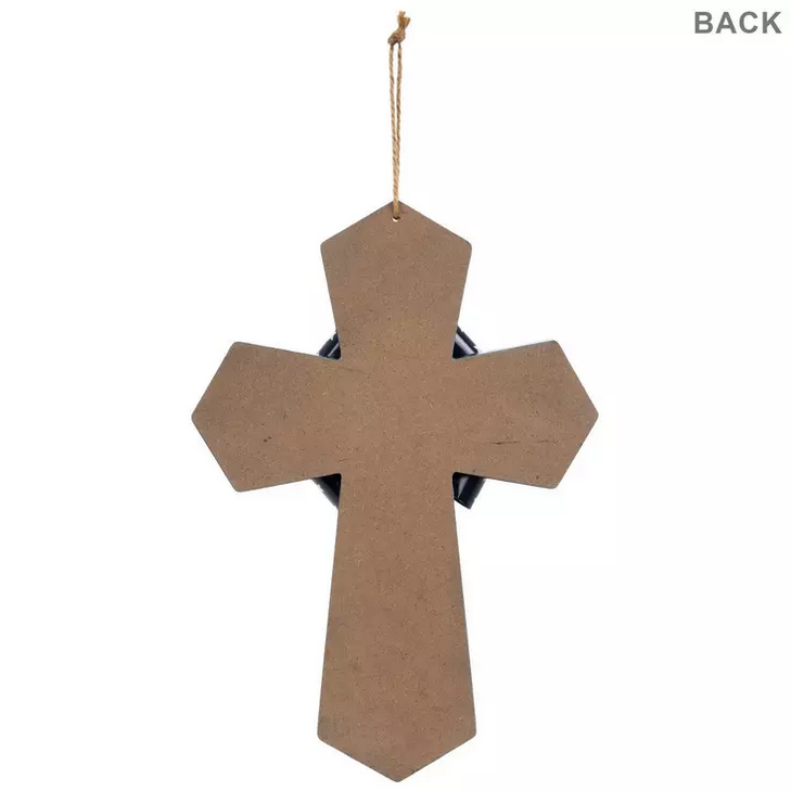 HL Patriotic Decor - July 4th 3-D Wood Wall Cross Wreath Sign