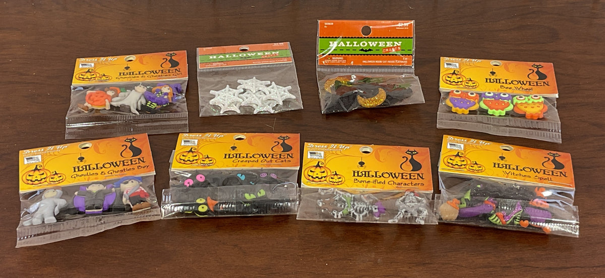 Dress It Up Craft Supply - Halloween Theme Buttons Various Designs