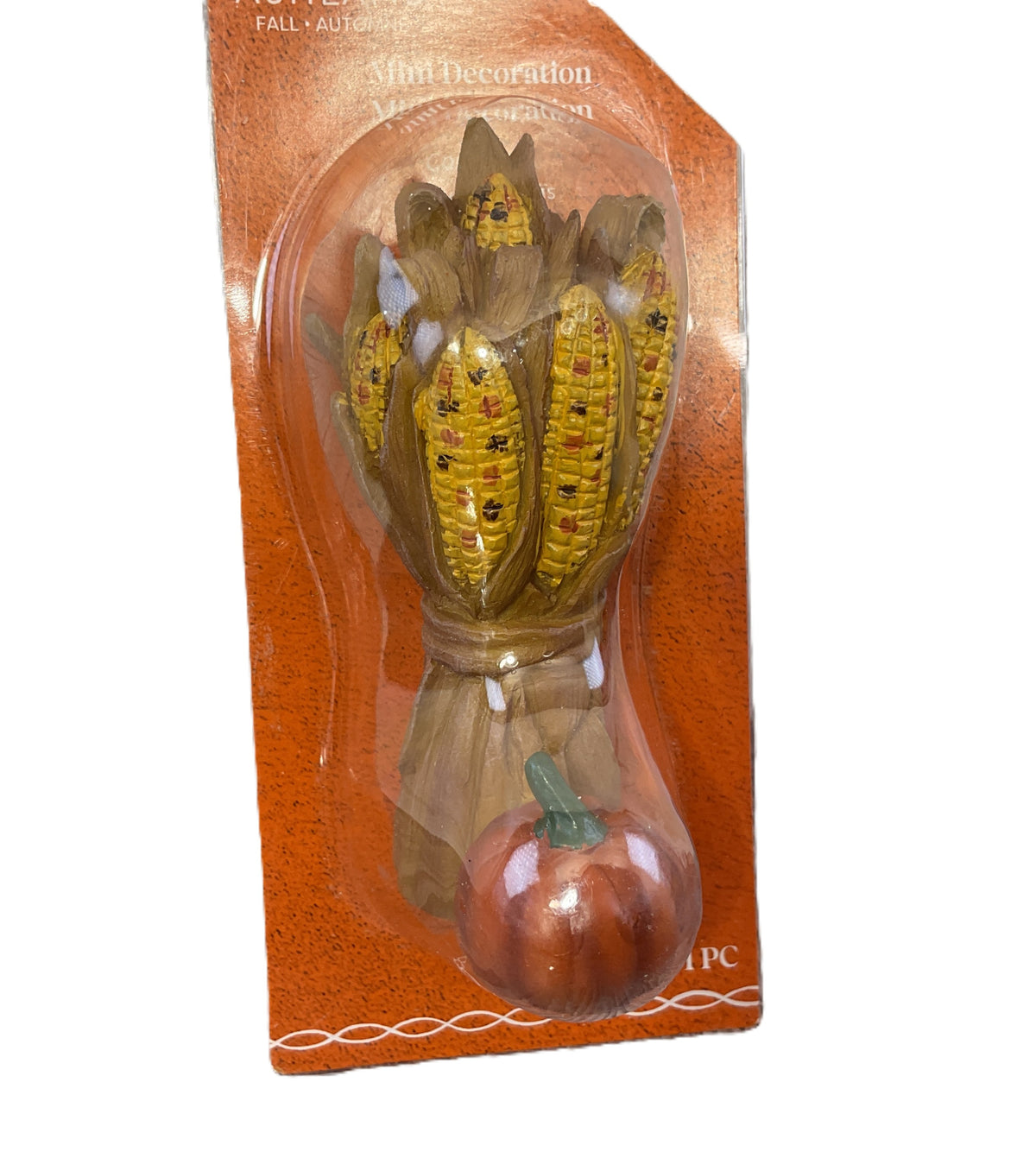 Michaels Ashlands Fall Decor - Harvest Corn Stalk Pumpkin Resin Figurine