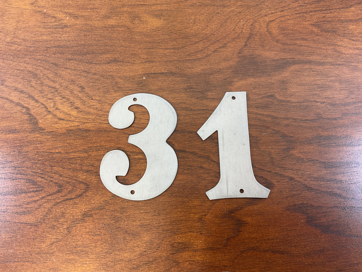 PBK Halloween Decor - Gray Metal Numbers 31