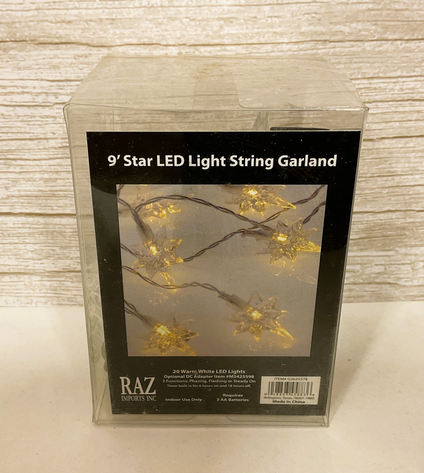 Raz Imports Christmas Decor - 9ft LED Bethlehem Star String Garland
