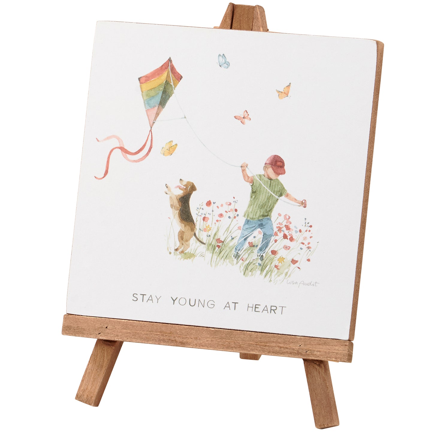 PBK Home Decor - Stay Young at Heart Flower Garden Easel Sign