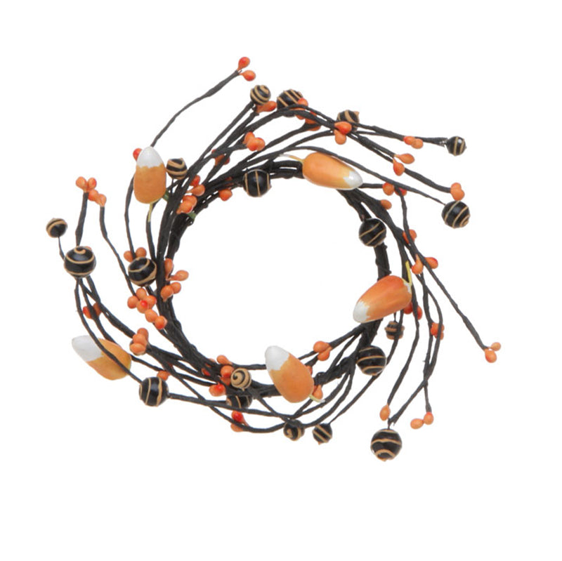 Raz Imports Candle Ring - Halloween Harvest Candy Corn & Pipberries 12pc #HBCCR3