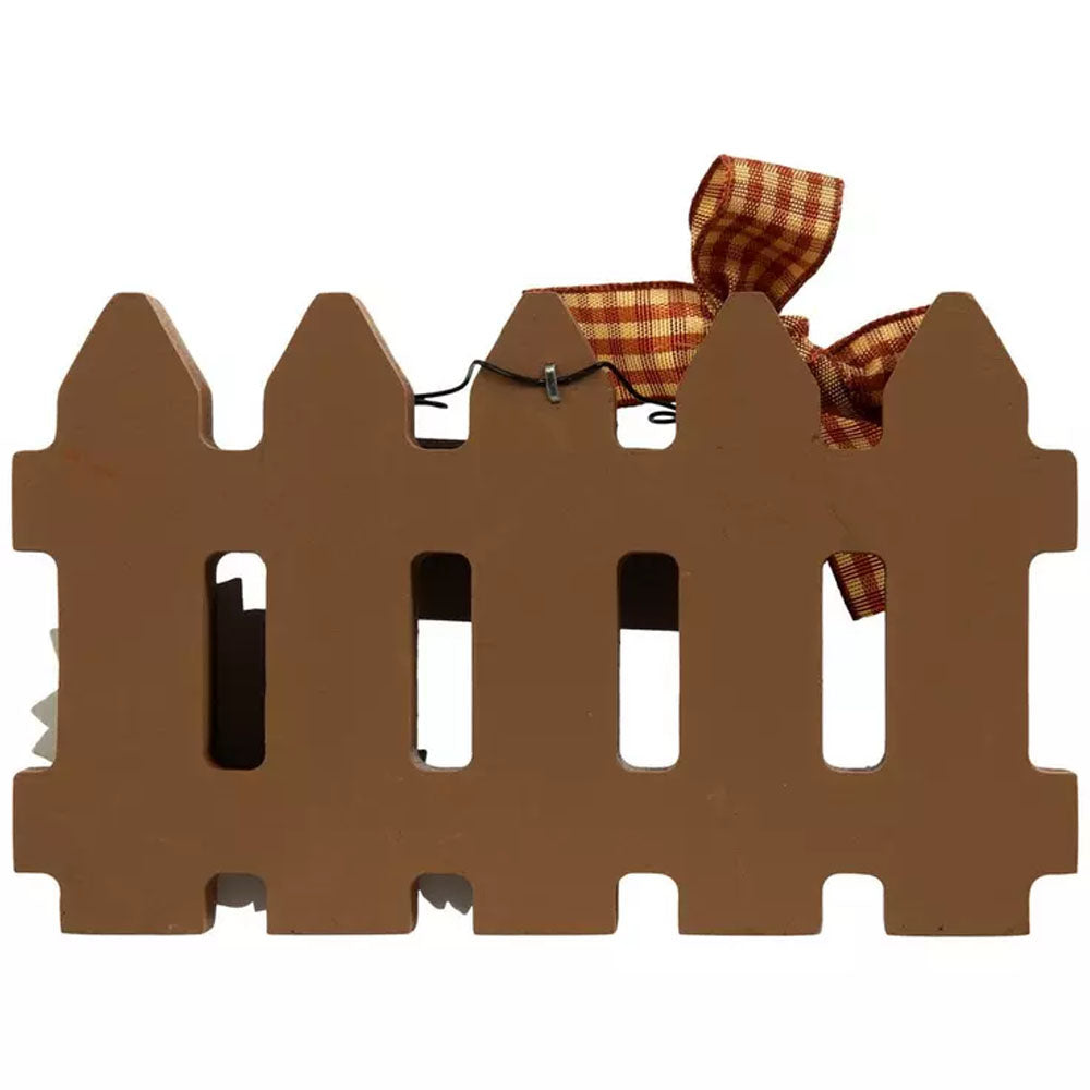 HL Fall Decor - Sunflower Chunky Wood Fence Tier Tray Decor