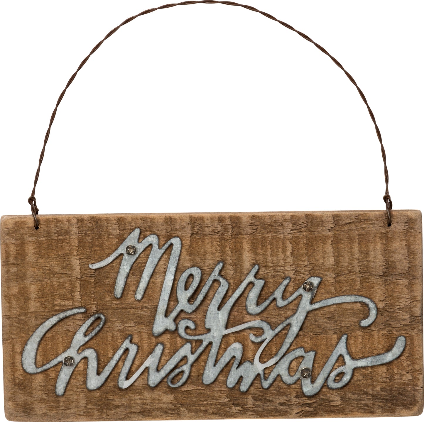 Primitives By Kathy 6 Inches x 3 Inches Merry Christmas Sign Decorative Hanging Ornament