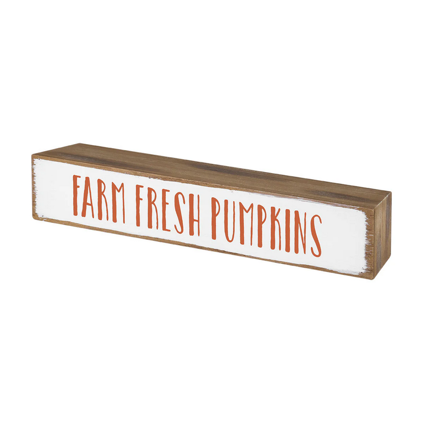 Collins Painting Fall Decor - Farm Fresh Pumpkins Block Sign