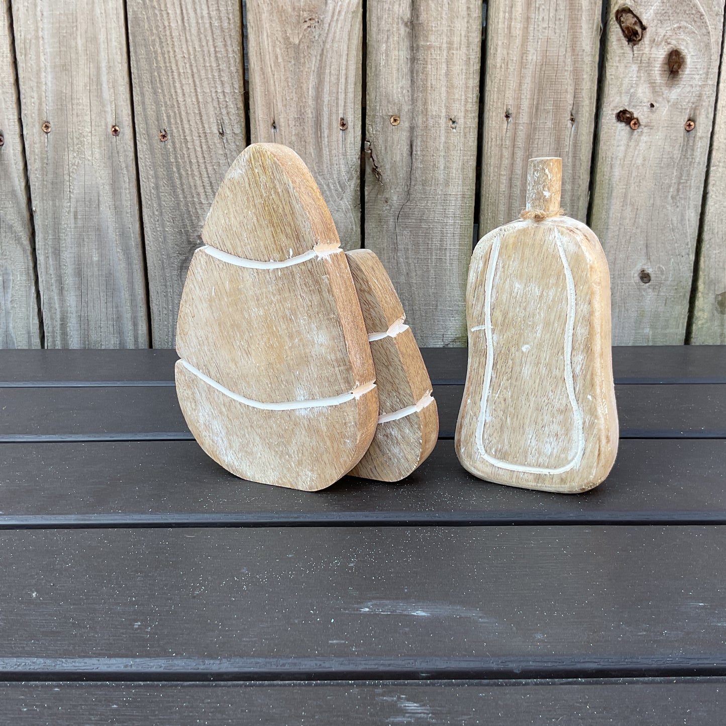 AGSD Halloween Decor - Pink Pastel Chunky Wood Candy Corn Pumpkin Sitters