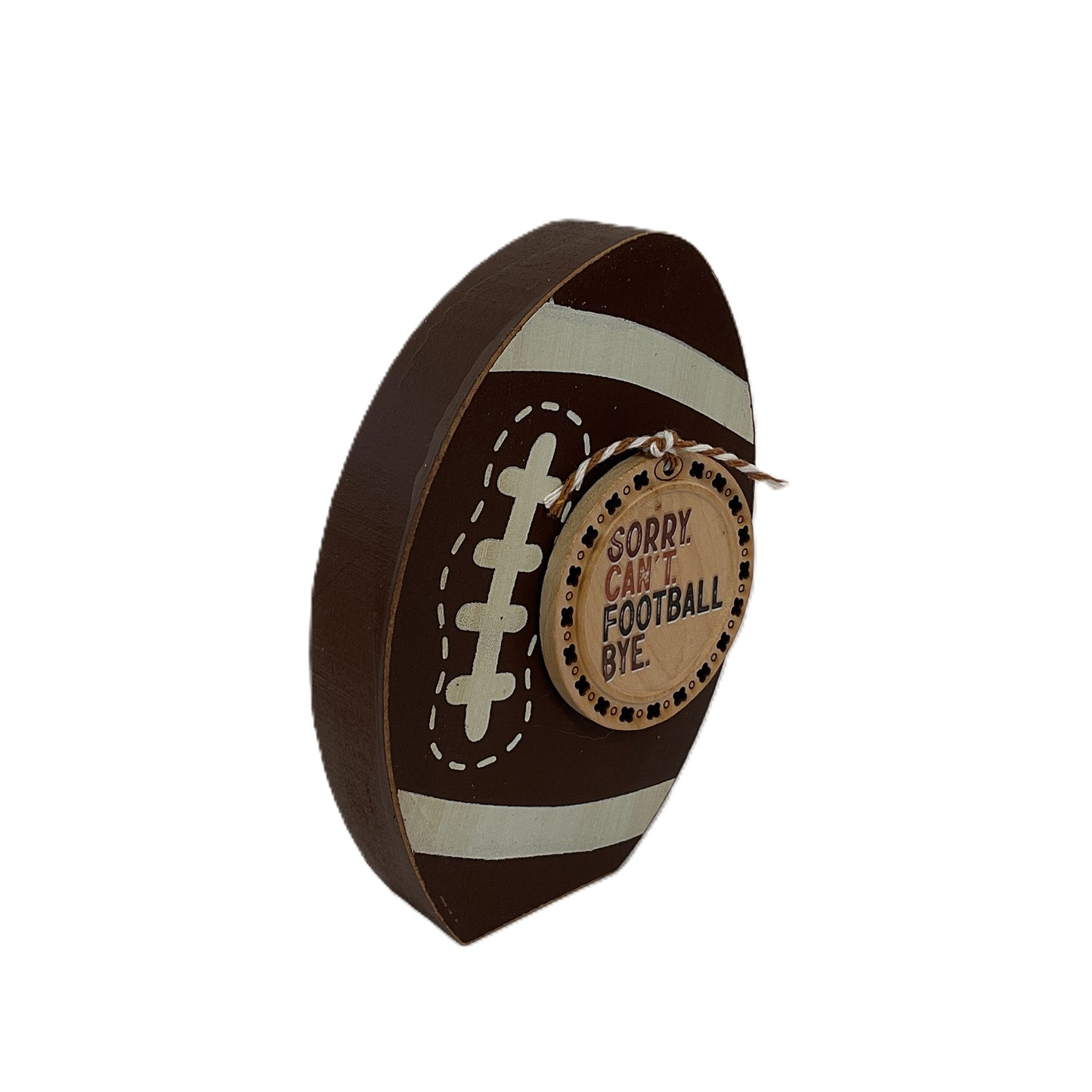 AGSD Fall Decor - Chunky Wood Football Sentiment Icon Sitter