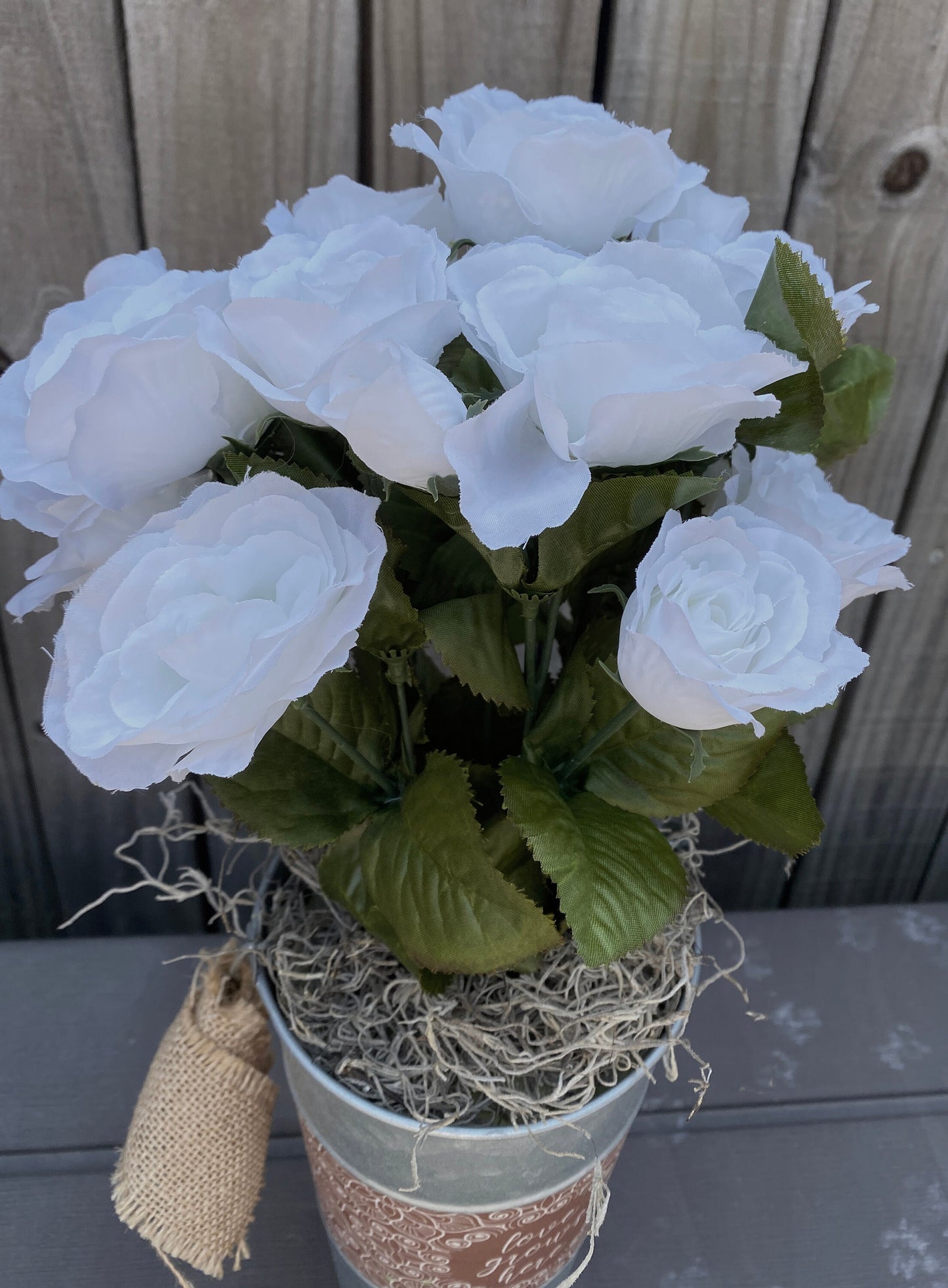 Darice Floral Supply - Cream Off White Small Rose Bush 15inch Tall