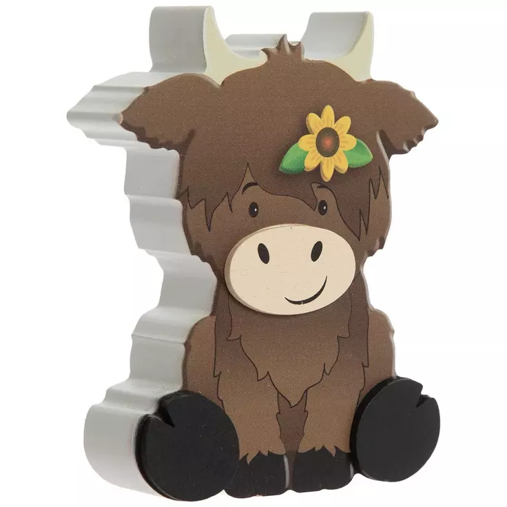 HL Spring Decor - Scottish Highland Cow Sunflower Designs