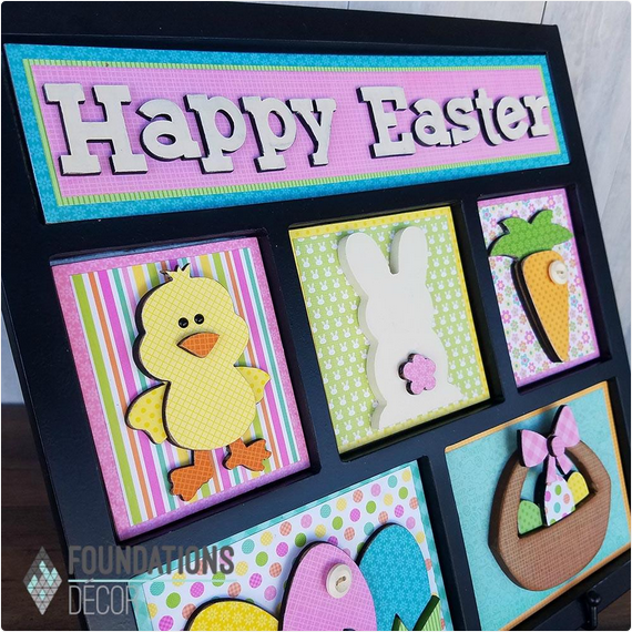 FD Easter Craft Supply - DIY April Base Kit for Shadow Box
