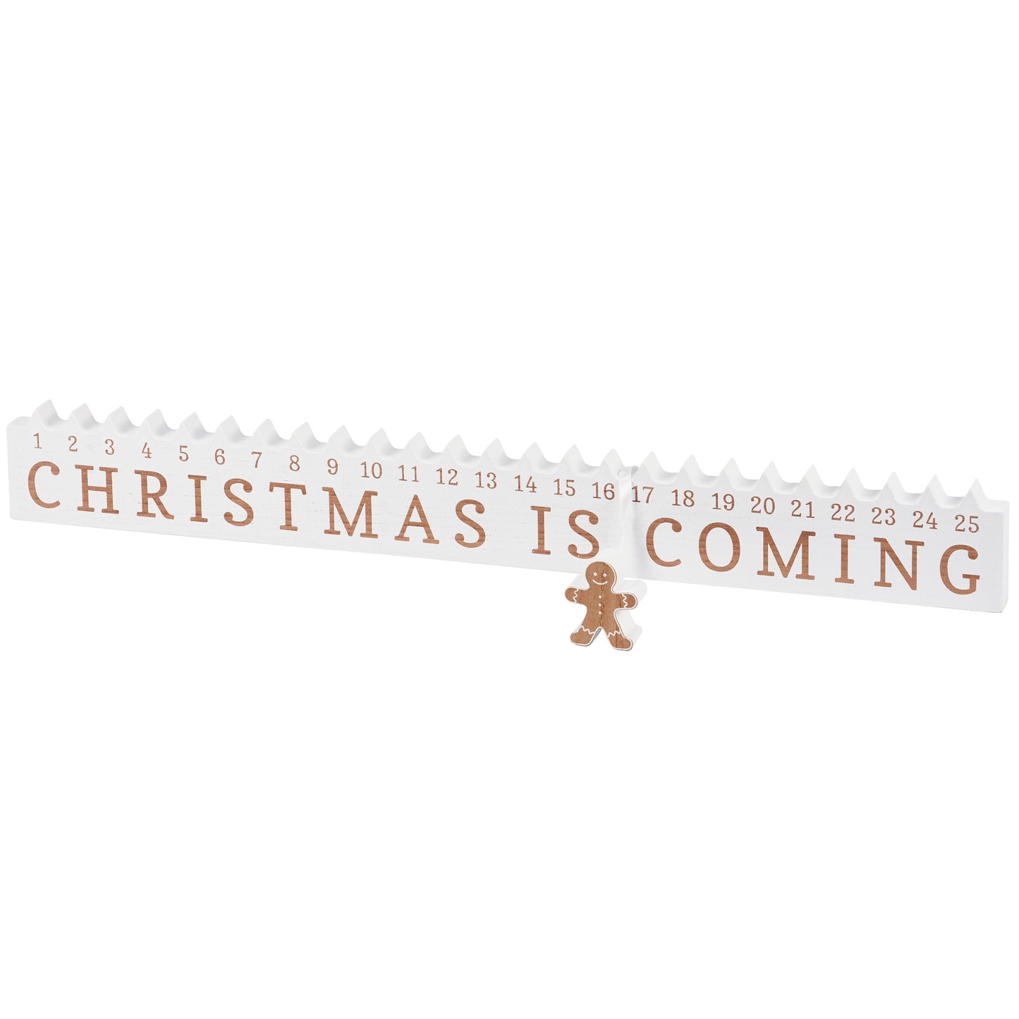PBK Christmas Decor - SMALL Gingerbread Countdown Calendar Tabletop Decor