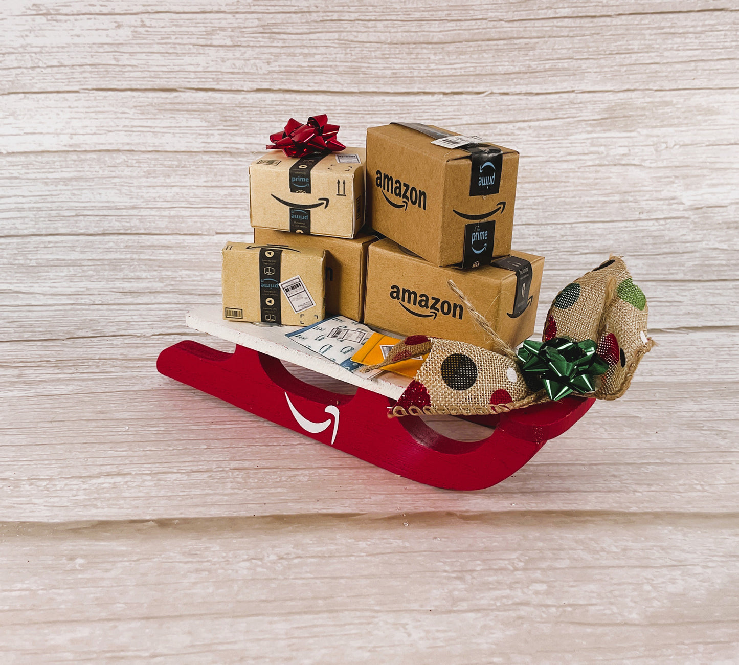 AGSD Christmas Decor - Multi Packages A to Z Delivery Sled Display