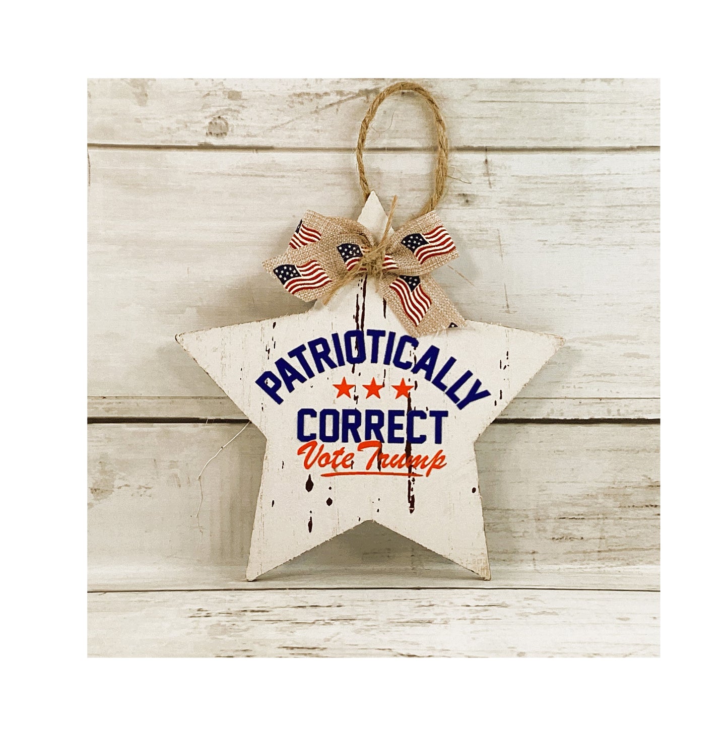 Patriotically Correct Vote Trump MAGA Wood Decor Sign