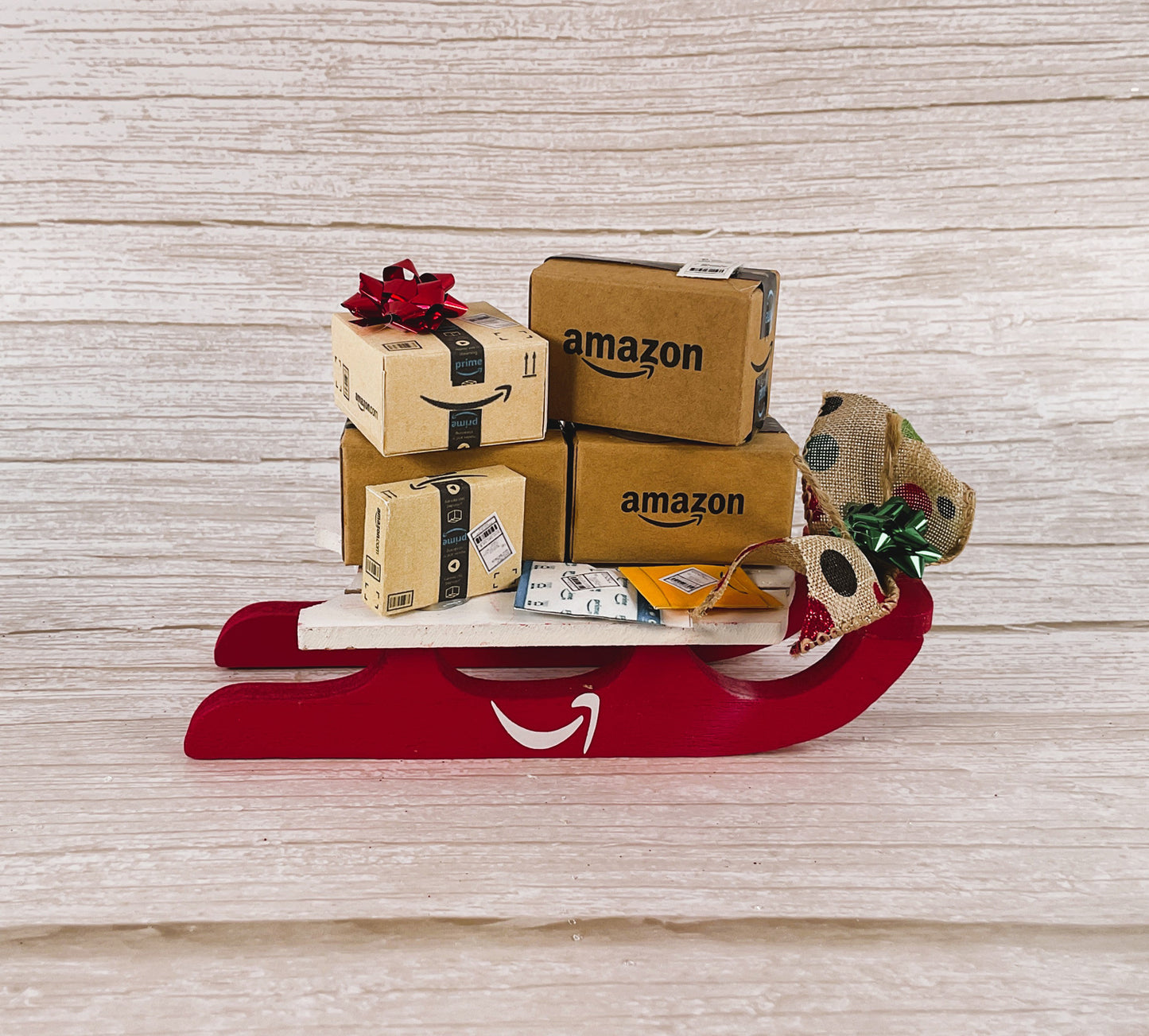 AGSD Christmas Decor - Multi Packages A to Z Delivery Sled Display